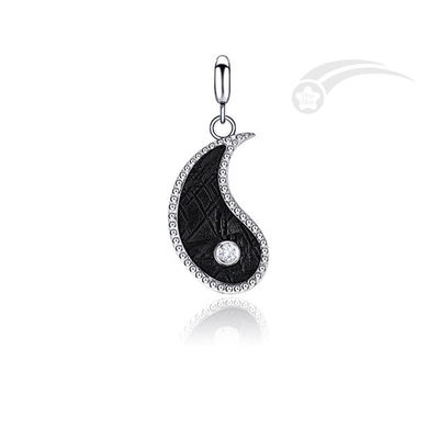 925 Sterling Silber Tai Chi Meteorit 2 in 1 Anhänger 13*20 mm Schmuck