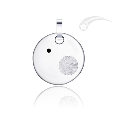 Kosmos Männer Meteorit Anhänger Edelstahl Schmuck Anhänger Rund Unisex