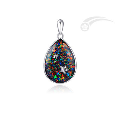 18*25mm Tränendropfen Juwelen Galaxy Anhänger Silber Kollektion Schmuck
