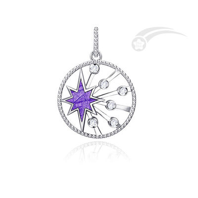 Polaris Meteorite 925 Sterling Silber Schmuck Anhänger 25 mm
