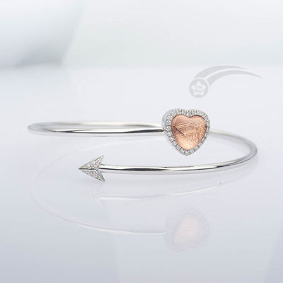 Muonionalusta Meteorite Armband Herz Cupid'S Pfeil Armband 58mm Durchmesser