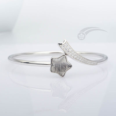 Stylische 925 Sterling Silber Meteorit Armband Weibliche Shooting Star Armband 12 mm