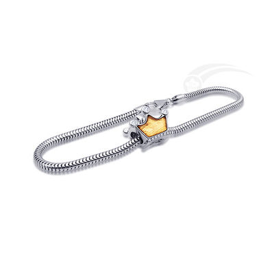 Stylisch 925 Sterling Silber Charm Armband Echtes Meteorit Schmuck