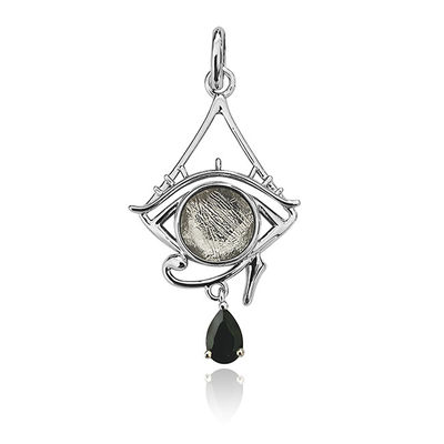 Einzigartiger Meteorit 925 Sterling Silber Anhänger mit unvergleichlichem WidmanstäTten Muster