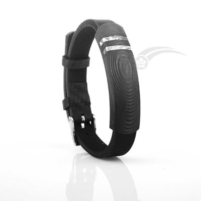 Moderne Kohlenstofffaser Meteoriten Armband Herren Leder Armband Matte Oberfläche