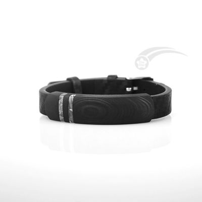 Moderne Kohlenstofffaser Meteoriten Armband Herren Leder Armband Matte Oberfläche